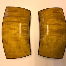 2 Halbschalen für eine tragbare Casette mit Schellsckpolitur