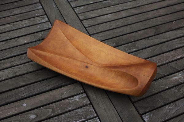 Ahornholz, wolkige, getönte Schellackpolitur